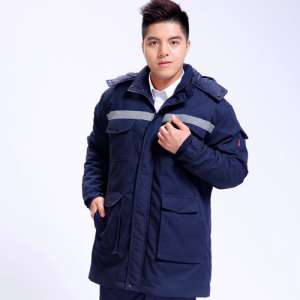 加油餐飲站防靜電防水長材料棉衣工季節(jié)作服